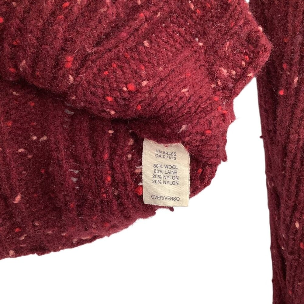 American Eagle Outfitters Women's Wool Blend Cable Knit Cropped Sweater Y2K - Picture 5 of 6